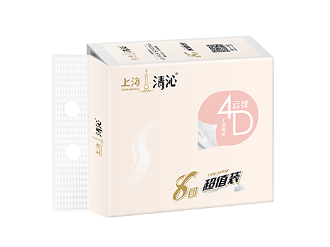 淸沁抽紙(云紋4D系列)8包